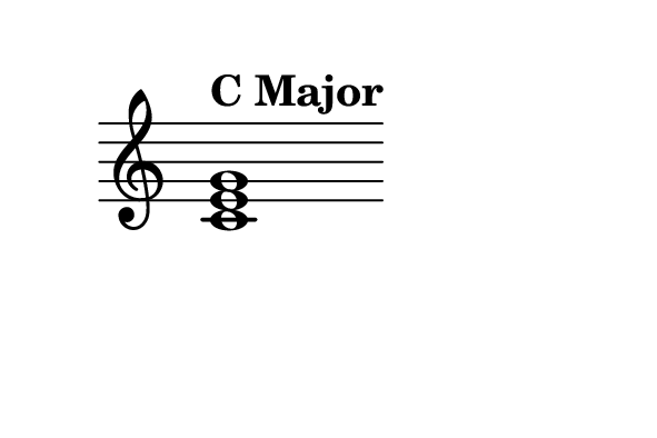 The C major triad: three notes stacked in thirds.